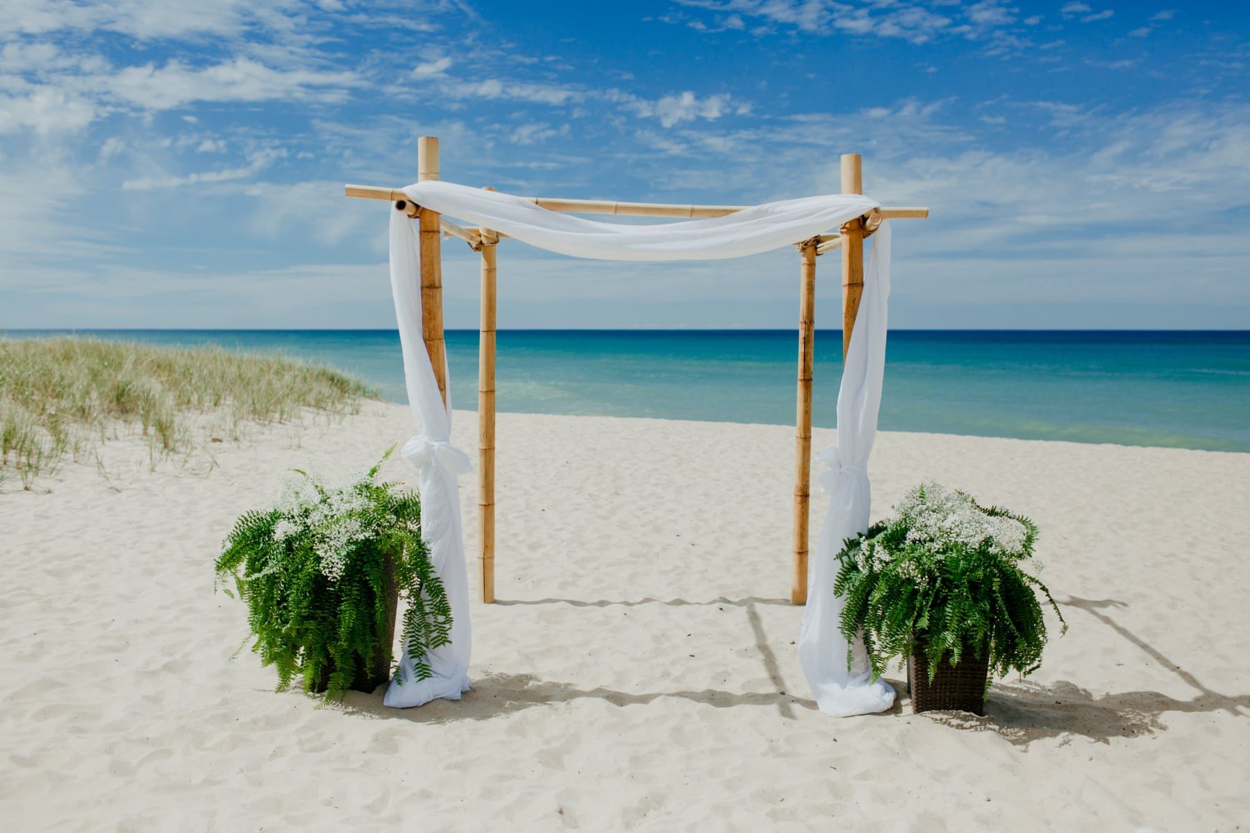Bamboo Arch Ceremony At Weko Beach, Photo:  Gingertown Photography