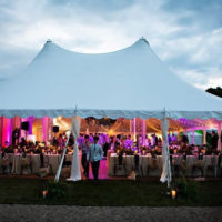 Pole Tent with Side Pole Drapes, Photo:  North Shore Photography