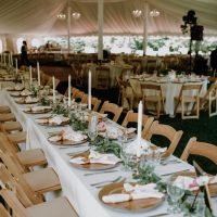Banquet Tables with Tent Liner, Photo: Stephen Norregaard Photography