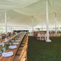 Tent Liner Harvest Tables, Photo:  Josephiney Photography
